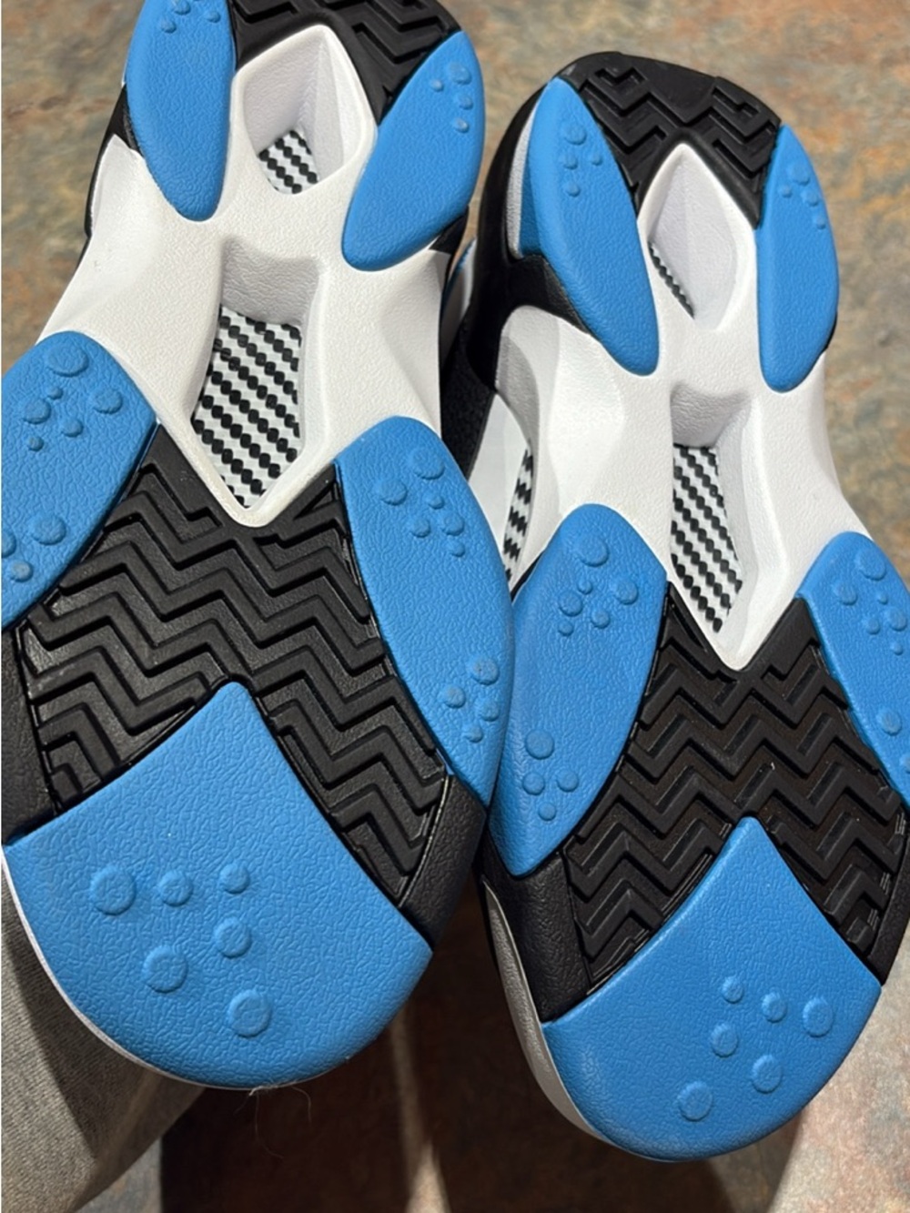 Reebok White Black Blue High-Top Athletic Sneakers - Picture 3 of 3